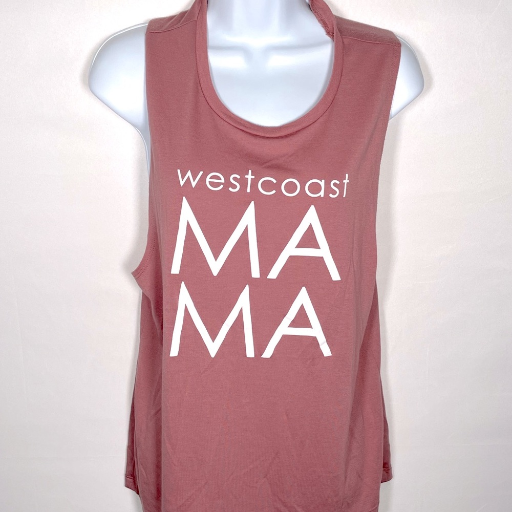 West Coast Mama Rose Blush Pink Tank Size Large
